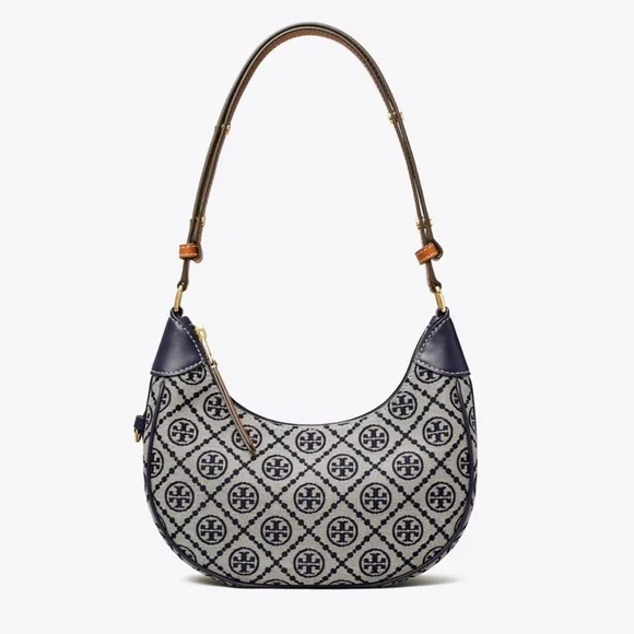 Tory Burch Blue and Tan Shoulder Bag - Picture 12 of 12